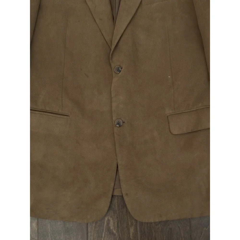 JG Hook Suede Men's 44L Blazer Camel Color Sports Jacket Coat Western‎ 2-Button